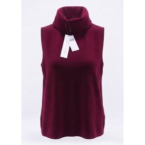 NWT 196 The Cashmere Project CASHMERE Sleeveless Turtleneck Sweater M